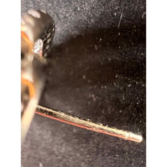 Cultured pearl swirl stud earrings in sterling silver with cz accents - Picture 5 of 14